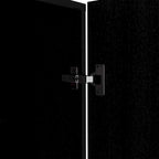 Armoire à deux portes avec tringle et étagères, Noir/Blanc & Chêne clair/Blanc, 1 personne