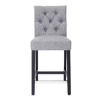 Tabouret de comptoir capitonné, marron / gris clair / bleu roi / gris / beige, assise pour 1