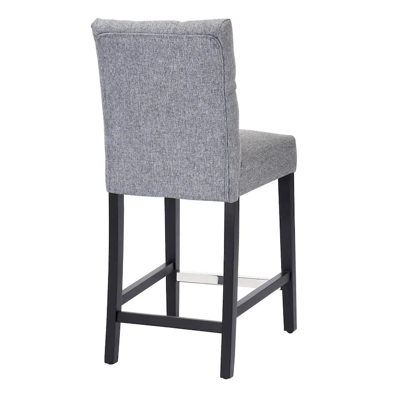 Tabouret de comptoir capitonné, marron / gris clair / bleu roi / gris / beige, assise pour 1