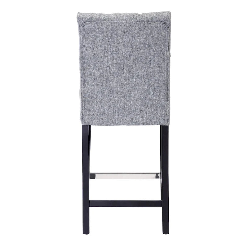 Tabouret de comptoir capitonné, marron / gris clair / bleu roi / gris / beige, assise pour 1