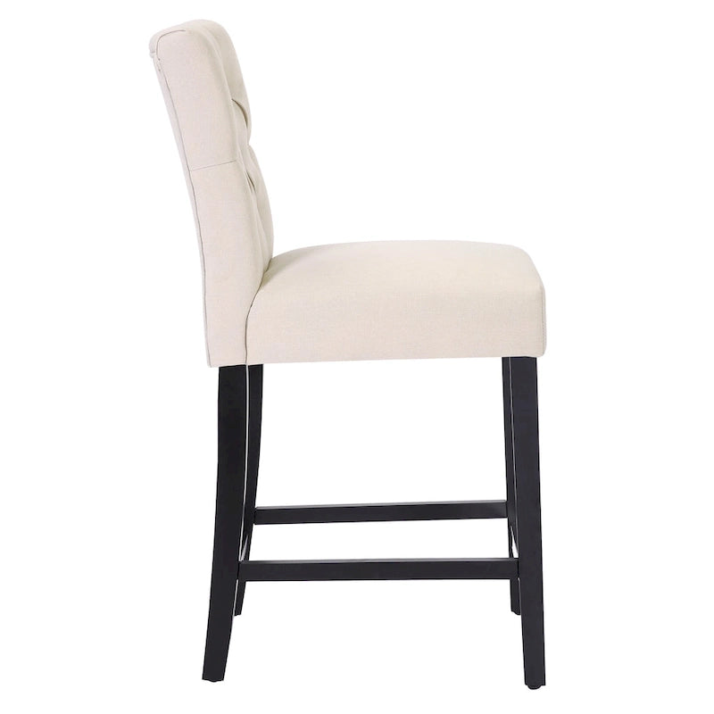 Tabouret de comptoir capitonné, marron / gris clair / bleu roi / gris / beige, assise pour 1