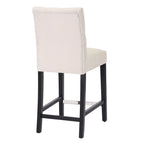 Tabouret de comptoir capitonné, marron / gris clair / bleu roi / gris / beige, assise pour 1