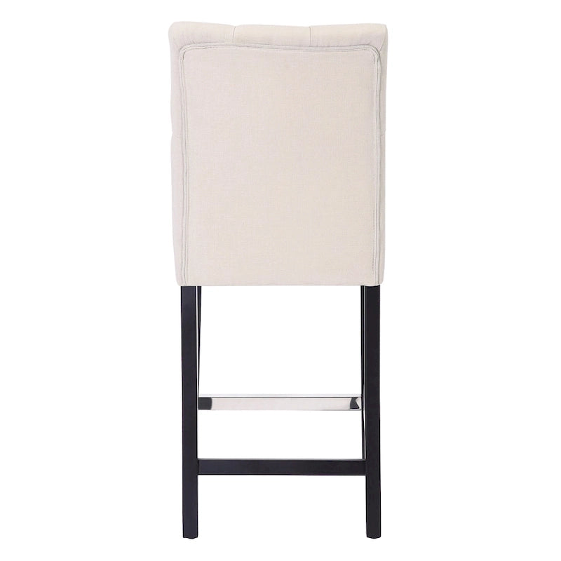 Tabouret de comptoir capitonné, marron / gris clair / bleu roi / gris / beige, assise pour 1