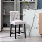Tabouret de comptoir capitonné, marron / gris clair / bleu roi / gris / beige, assise pour 1