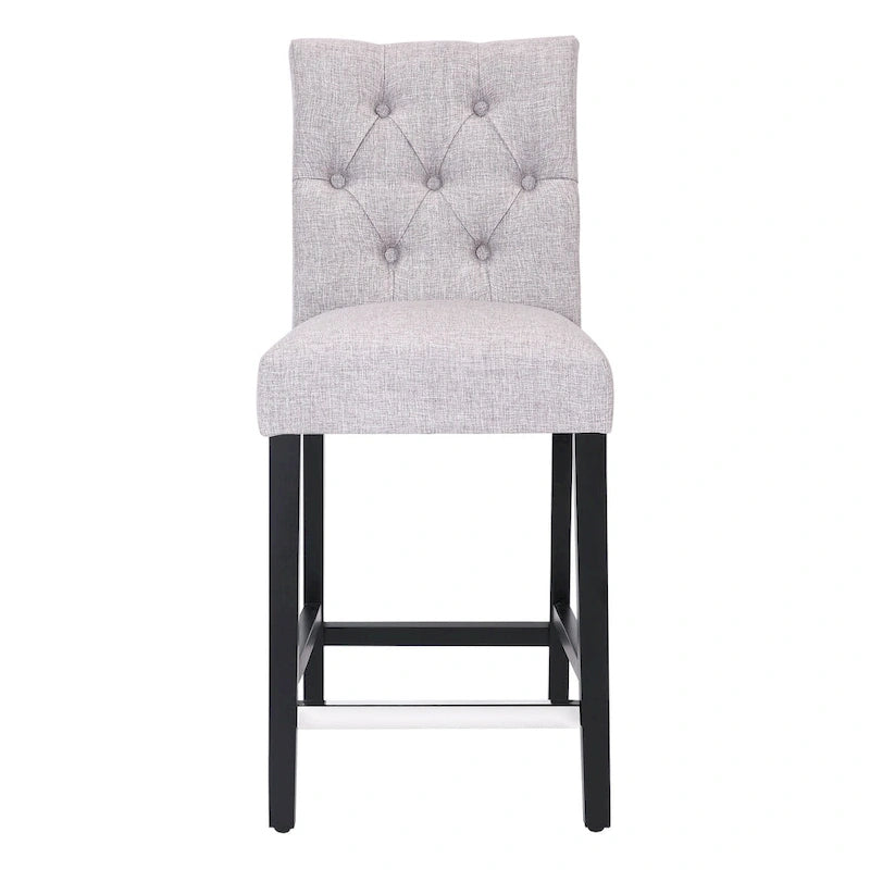 Tabouret de comptoir capitonné, marron / gris clair / bleu roi / gris / beige, assise pour 1