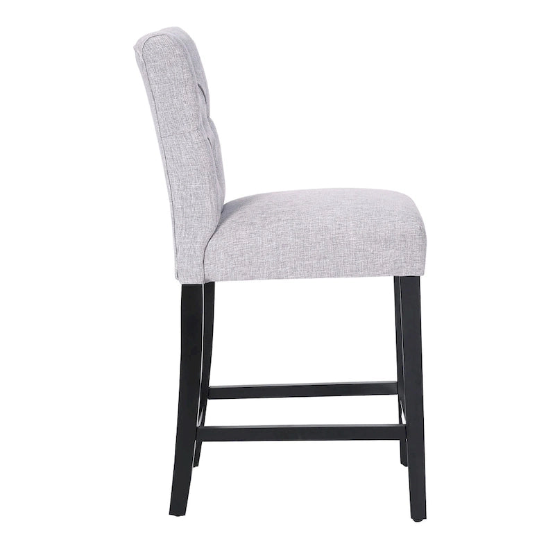 Tabouret de comptoir capitonné, marron / gris clair / bleu roi / gris / beige, assise pour 1