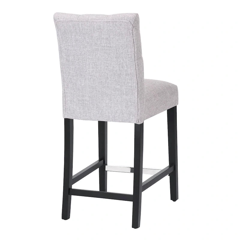 Tabouret de comptoir capitonné, marron / gris clair / bleu roi / gris / beige, assise pour 1