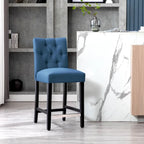 Tabouret de comptoir capitonné, marron / gris clair / bleu roi / gris / beige, assise pour 1