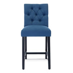 Tabouret de comptoir capitonné, marron / gris clair / bleu roi / gris / beige, assise pour 1