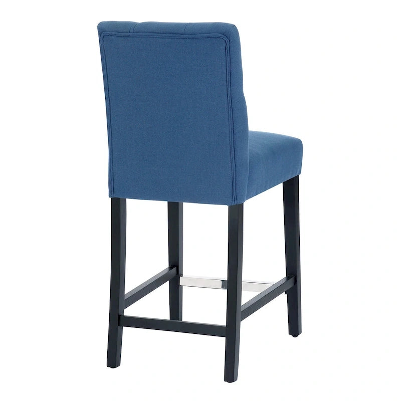 Tabouret de comptoir capitonné, marron / gris clair / bleu roi / gris / beige, assise pour 1