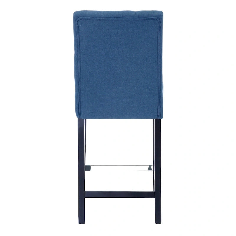 Tabouret de comptoir capitonné, marron / gris clair / bleu roi / gris / beige, assise pour 1