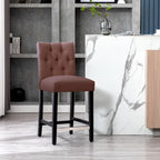 Tabouret de comptoir capitonné, marron / gris clair / bleu roi / gris / beige, assise pour 1