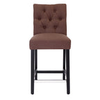 Tabouret de comptoir capitonné, marron / gris clair / bleu roi / gris / beige, assise pour 1