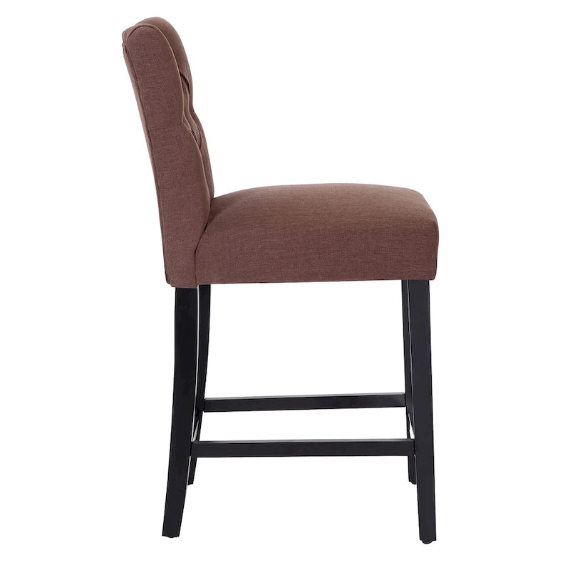 Tabouret de comptoir capitonné, marron / gris clair / bleu roi / gris / beige, assise pour 1