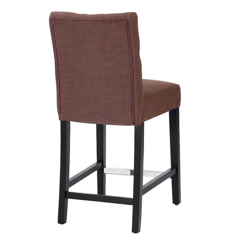 Tabouret de comptoir capitonné, marron / gris clair / bleu roi / gris / beige, assise pour 1