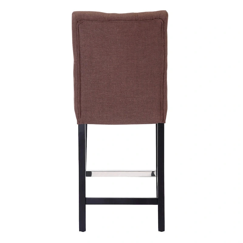 Tabouret de comptoir capitonné, marron / gris clair / bleu roi / gris / beige, assise pour 1