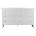 Commode 6 tiroirs — Blanc / Argent Champagne / Noir / Expresso