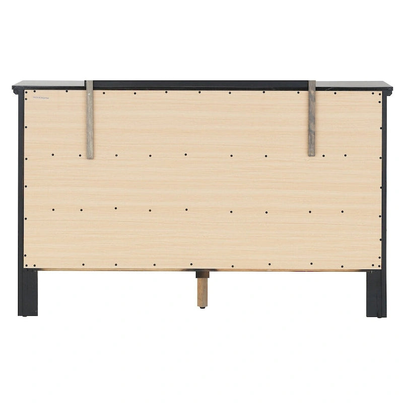 Commode 6 tiroirs — Blanc / Argent Champagne / Noir / Expresso