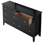 Commode 6 tiroirs — Blanc / Argent Champagne / Noir / Expresso