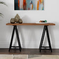 Console / Table d'appoint industrielle moderne en noyer