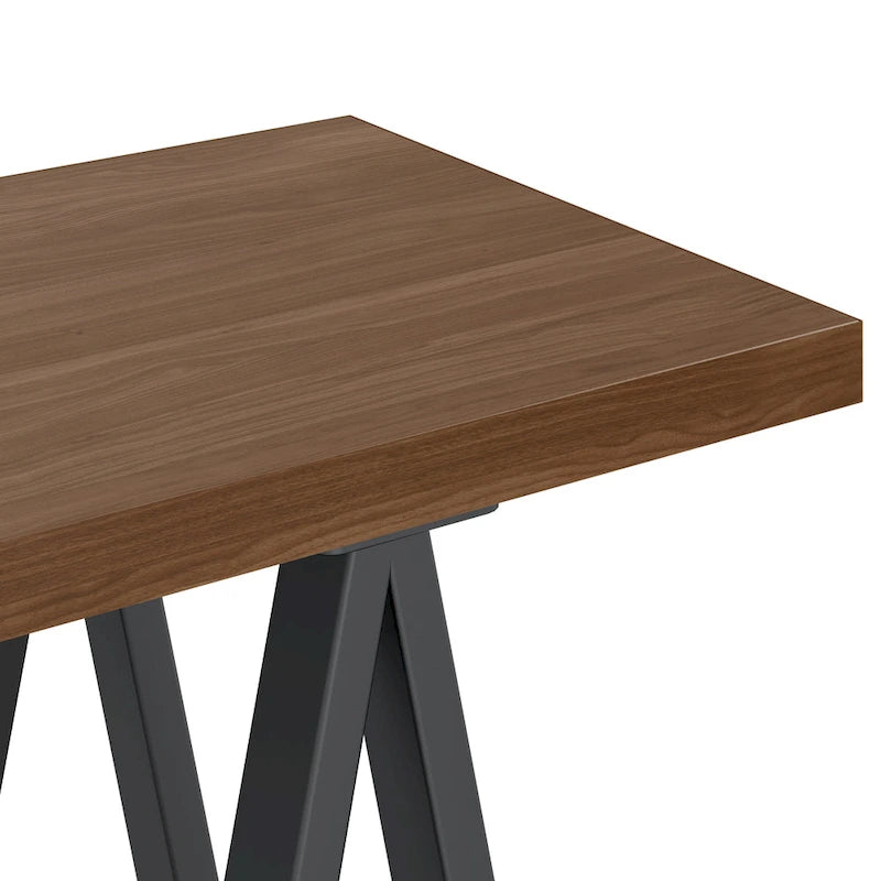 Console / Table d'appoint industrielle moderne en noyer