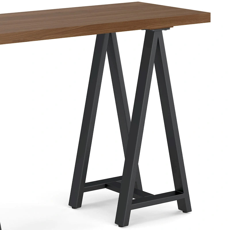 Console / Table d'appoint industrielle moderne en noyer