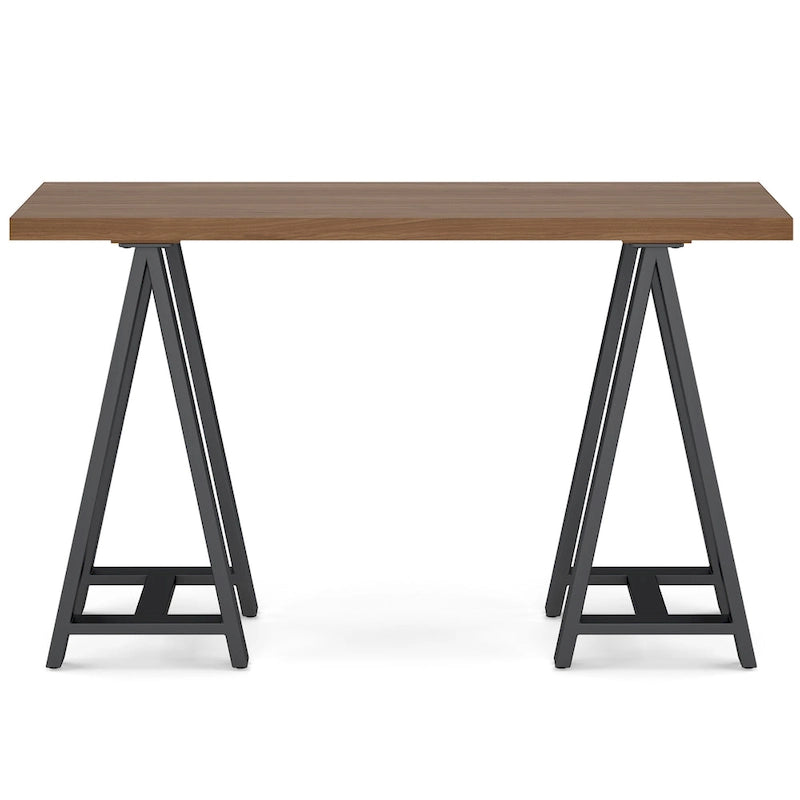 Console / Table d'appoint industrielle moderne en noyer