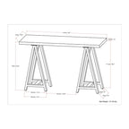 Console / Table d'appoint industrielle moderne en noyer