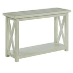 Console en placage de bois blanc cassé pour 1 à 2 personnes