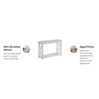 Console en placage de bois blanc cassé pour 1 à 2 personnes