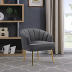 Fauteuil cylindrique en velours gris / rose / bleu / blanc, une place