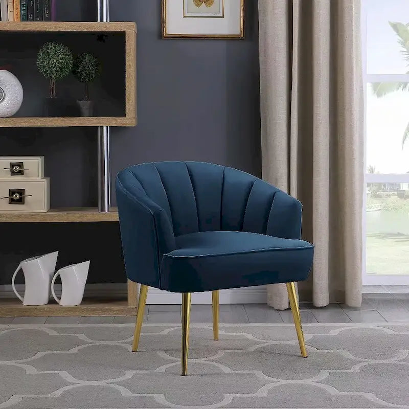 Fauteuil cylindrique en velours gris / rose / bleu / blanc, une place