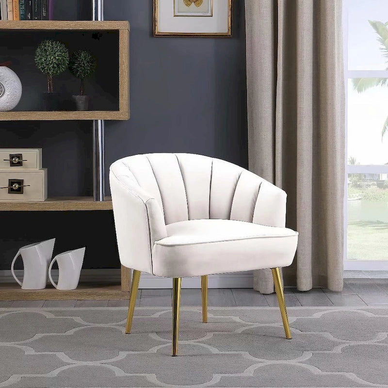 Fauteuil cylindrique en velours gris / rose / bleu / blanc, une place