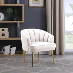 Fauteuil cylindrique en velours gris / rose / bleu / blanc, une place
