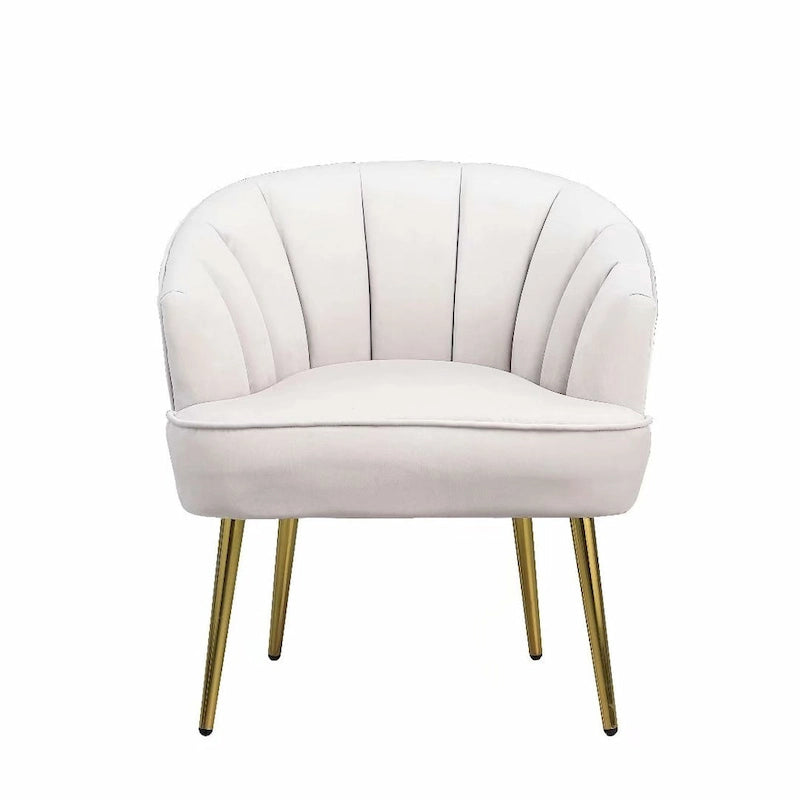 Fauteuil cylindrique en velours gris / rose / bleu / blanc, une place