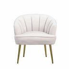 Fauteuil cylindrique en velours gris / rose / bleu / blanc, une place