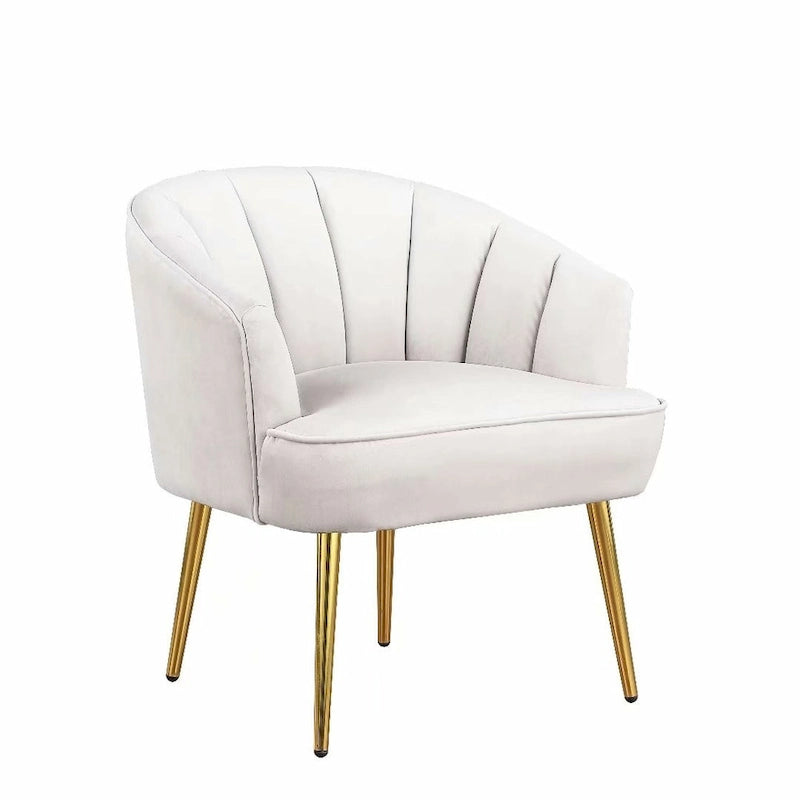 Fauteuil cylindrique en velours gris / rose / bleu / blanc, une place