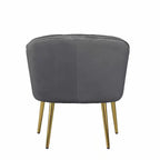 Fauteuil cylindrique en velours gris / rose / bleu / blanc, une place