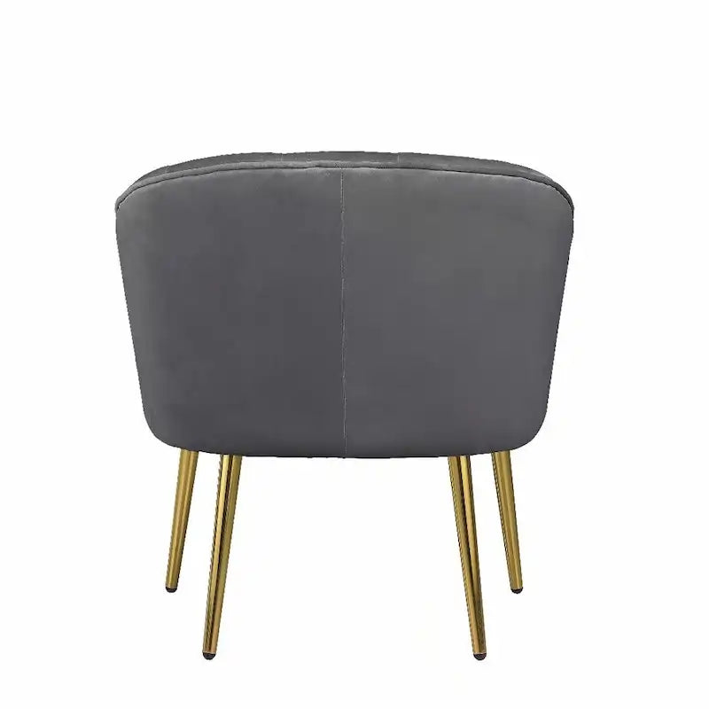 Fauteuil cylindrique en velours gris / rose / bleu / blanc, une place