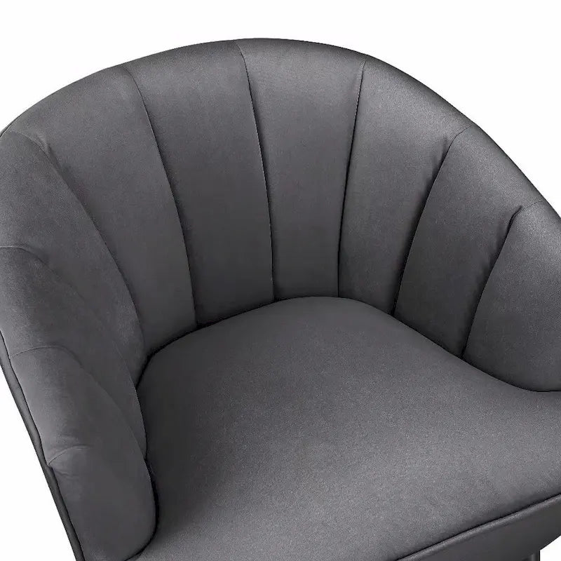 Fauteuil cylindrique en velours gris / rose / bleu / blanc, une place
