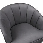 Fauteuil cylindrique en velours gris / rose / bleu / blanc, une place