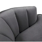 Fauteuil cylindrique en velours gris / rose / bleu / blanc, une place