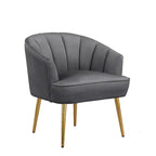 Fauteuil cylindrique en velours gris / rose / bleu / blanc, une place