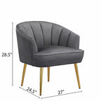 Fauteuil cylindrique en velours gris / rose / bleu / blanc, une place