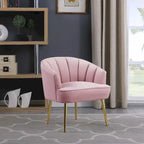 Fauteuil cylindrique en velours gris / rose / bleu / blanc, une place