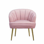 Fauteuil cylindrique en velours gris / rose / bleu / blanc, une place