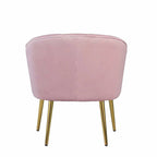 Fauteuil cylindrique en velours gris / rose / bleu / blanc, une place