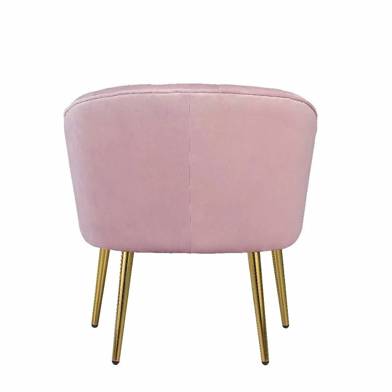 Fauteuil cylindrique en velours gris / rose / bleu / blanc, une place