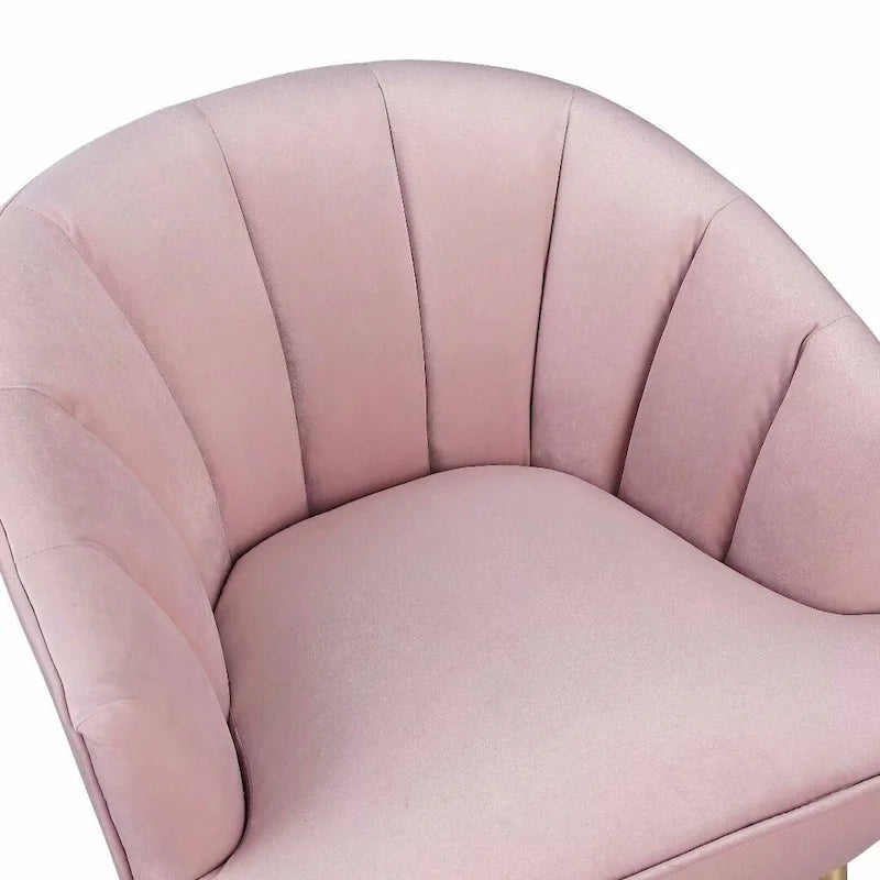 Fauteuil cylindrique en velours gris / rose / bleu / blanc, une place