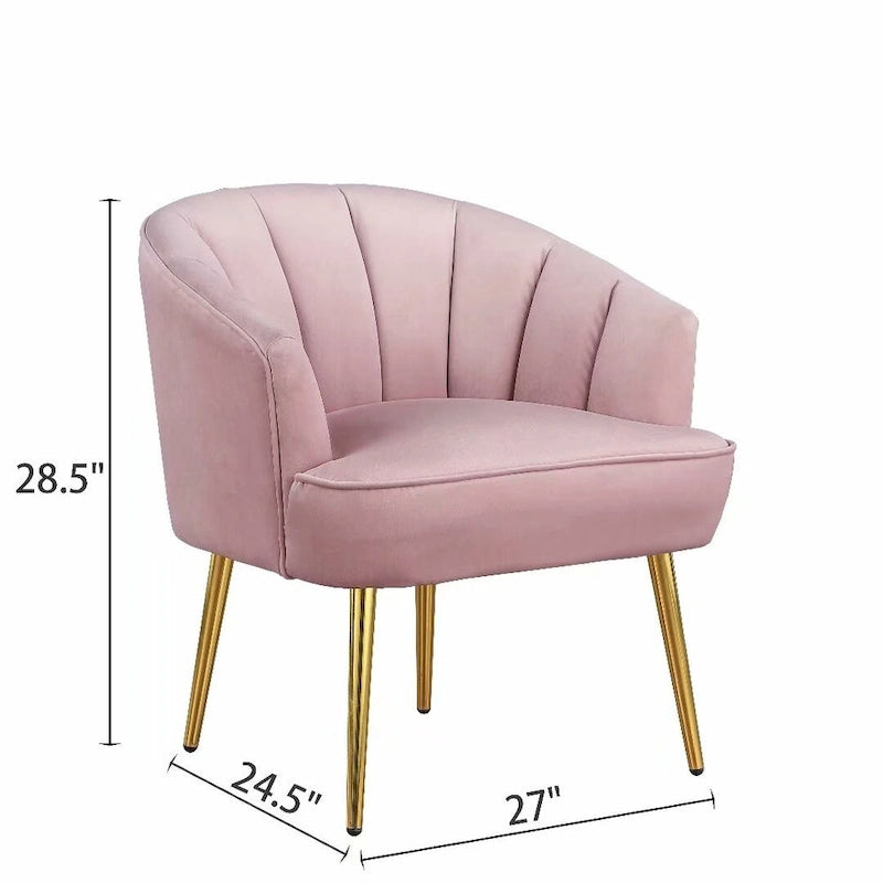 Fauteuil cylindrique en velours gris / rose / bleu / blanc, une place